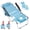 Cooling Blue, variant on Outdoor Tanning Chair, 57 x 26 Inch Folding Reclining Lounger Chaise - Patio, Beach, Camping, or Pool Tanning Chair with Face and Arm Holes, Reading/Scrolling While Tanning - Tropical Breeze