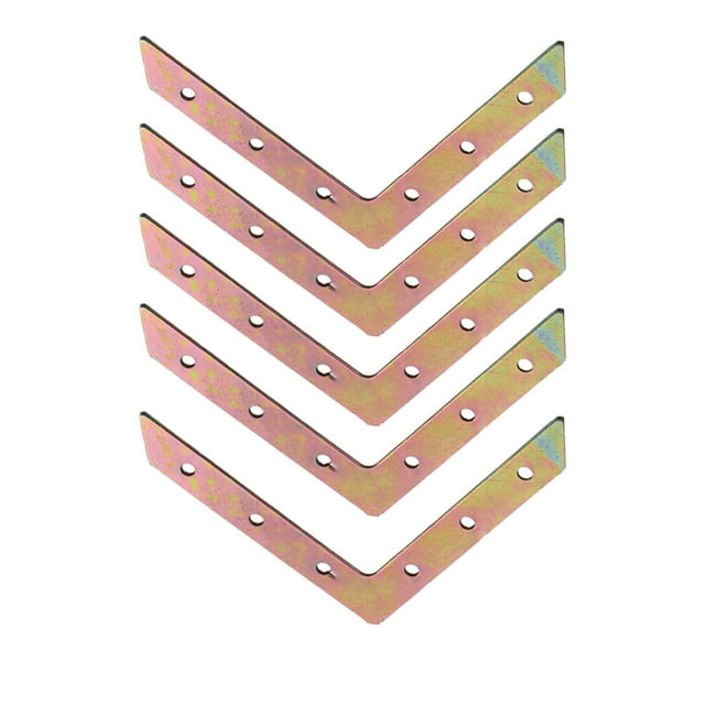 FRCOLOR Support de Plaque en Acier Inoxydable Type L Supports d'Angle pour Usage Domestique Multicolore 5 Pcs 1.5 Pouces,4.53"X4.53"X0.08 Pouces