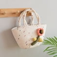 thumbnail image 2 of Xiao Hua Bolso de hombro tejido para mujer, bolso de mano y neceser, elegante bolso de playa de verano, 28 x 11 x 15 cm (blanco C), 2 of 4