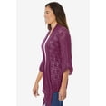 thumbnail image 3 of Woman Within Plus Size Open Front Pointelle Cardigan Sweater, 3 of 6