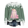 thumbnail image 6 of Towmus Womens Christmas Sweatshirts Cute Ghost Long Sleeve Pumpkin Graphic Clothes Halloween Sweatshirt Fall Pullover for Women, 6 of 6