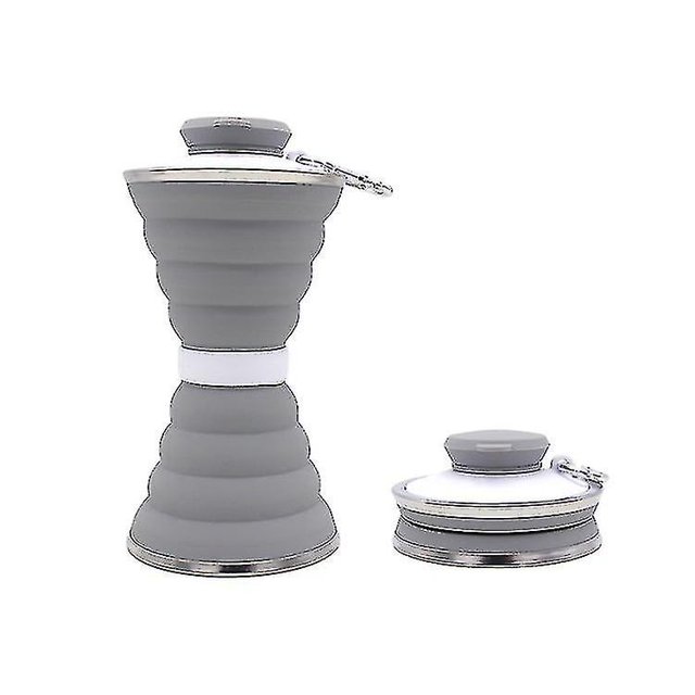 Collapsible Sports Water Bottle, Bpa Free Reusable Silicone Sports Travel Bottles For Hiking Cycling Foldable Leakproof Portable Cycling Cups With Car