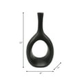 thumbnail image 4 of Curved Open Cut Out  Ceramic Vase for Living Room Decor - Modern Flower Vase for Bedroom and House Display - Decorative Home Accent for Office Desk or Shelf and Console Table - 12", Black, 4 of 12