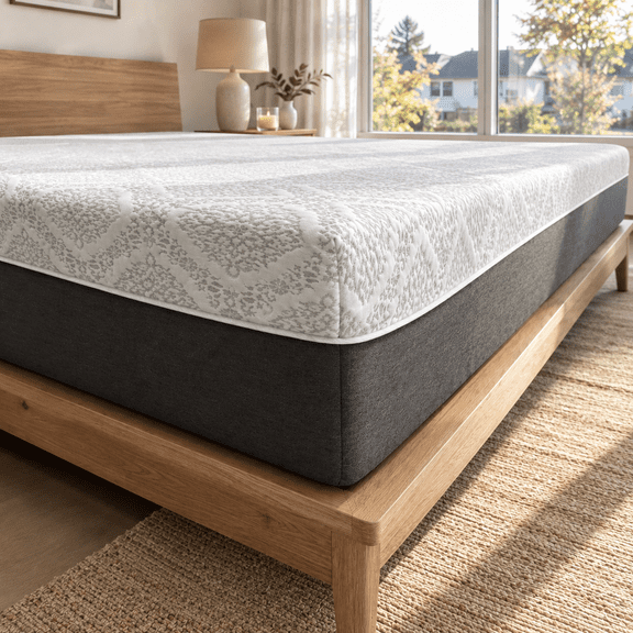 Dealnight 8" Twin Size Green Tea Infused Mattress, Firm Gel Memory Foam Mattress, Easy Cleaning & Anti-Slip Cover,Pressure Relief