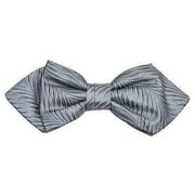 Grey Silk Bow Tie by Paul Malone