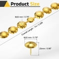 thumbnail image 2 of Upholstery Nailhead Trim, 1 Meters Glossy Upholstery Tacks Strips, Decorative Nail Trims with Nails for Sofa Headboard, Chair DIY Furniture Accessory (20mm Gold), 2 of 7