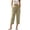 Beige, variant on Cotton Pants for Women Loose Fit Women's Fashion Solid Color Casual with Elastic Back Waist with Pockets and Straight Leg Ropped Pants Red S
