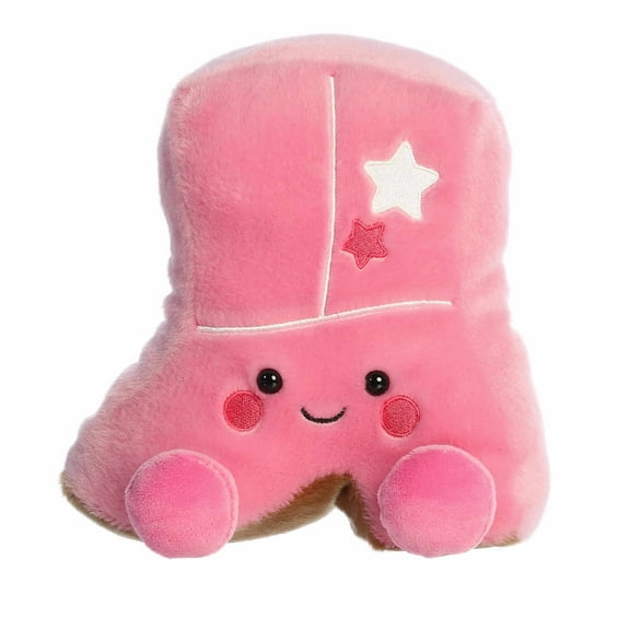 Aurora - Small Pink Adorable Stuffed Animal - Party Sized 8" Kate Cowgirl Boot - Palm Pals Party Sized