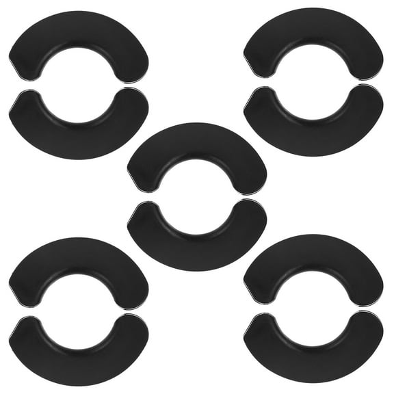 SWETRACE 10Pcs Barbell Cushion Pads for Fitness Tools in Black Plastic for Gym