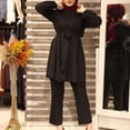 thumbnail image 3 of Neinkie Robes Musulmanes Élégantes pour Femmes Robe Haut Femmes Abaya Robe Robe Pantalon Long Ensemble Deux Pièces, 3 of 7