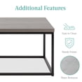 thumbnail image 6 of Best Choice Products 44in Rustic Modern Industrial Style Rectangular Wood Grain Top Coffee Table w/ 1.25in Top - Gray, 6 of 8
