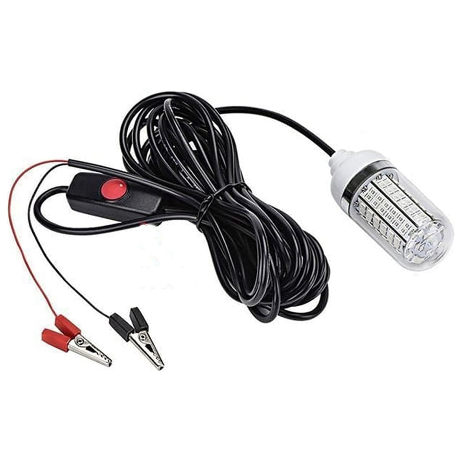 Weloille 12V LED Submersible Fishing Light, Underwater Night Fishing Finder Lamp Crappie Lures Bait Squid Shrimp Light, Attractants More Fish in Freshwater & Saltwater