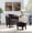 Espresso Vegan Leather, variant on Convenience Concepts Take a Seat Churchill Accent Chair with Ottoman, Cement Gray Fabric