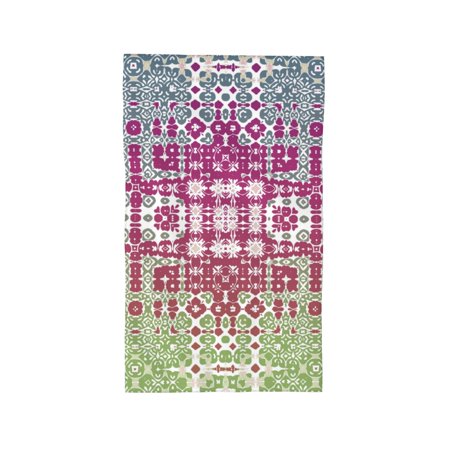 YFYANG Absorbent Towel, Soft Skin-Friendly Retro Textured Pattern Washcloth Bath Towel, Suitable for All Skin, 27.5 x 16-inch