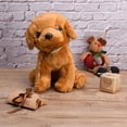 thumbnail image 4 of Simulación de 25 cm, animales lindos y encantadores, muñecos de peluche, juguetes de peluche para perros pequeños y suaves, decoración del hogar, juguete Golden Retriever, altura sentada 25 cm, 4 of 5