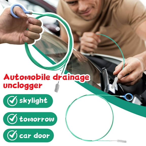 Car Sunroof Drain Hole Cleaning Brush, Drainage Pipe Unclogger, Universal Duct Cleaner Tool - Efficiently Clears Blockages, Fits Most Vehicle Models, Sturdy Nylon Bristles, Easy