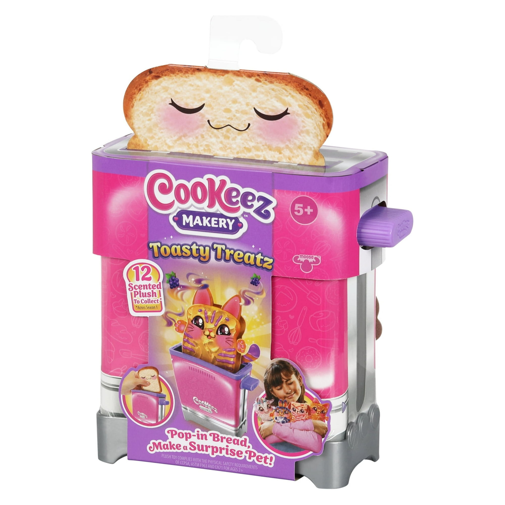 Cookeez Makery Toasty Treatz Toaster with Scented Plush, Styles Vary, Ages 5+