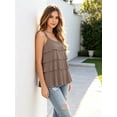 thumbnail image 2 of Women's Tiered Maternity Nursing Cami Sleeveless Nursing Top Breastfeeding Clothes, 2 of 5