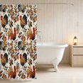 thumbnail image 3 of Erosebridal Rooster Shower Curtain 72Wx84L for Boys Girls, Vintage Floral Waterproof Bathroom Shower Curtain, 3 of 5