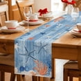 thumbnail image 5 of Navy Blue Coastal Table Runner 72 Inches, Starfish Coral Summer Beach Nautical Ocean Bed Runner Dresser Scarves Tabletop for Indoor Outdoor Parties/Ceremony/Banquet, 18" x 72", 5 of 9