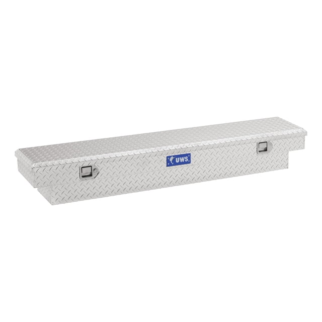 UWS TBS-60-SL Tool Box Slim Line Crossover; Single Lid; Diamond Tread; Bright; Aluminum; 60-7/8 Inch Length x 12-3/4 Inch Width x 10-3/8 Inch Height