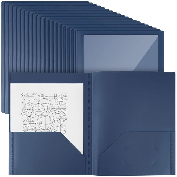 Carpeta de archivos Teling, 29,5 x 25 cm, 48 unidades, azul oscuro, 2 bolsillos