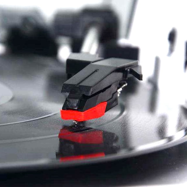 Raindrops 3Pcs Record Player Replacement Needle Red Plastic Aluminum for Turntable Player Sound Quality
