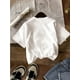 thumbnail image 2 of Girls' Flower Print T-Shirt - Soft & Comfy Casual Summer Tee, Round Neck, White with Floral Design, Perfect for Vacation or Casual Attire, Leisure Clothing, Relaxed Fit Shirt, Moderate Elasticity, 2 of 6