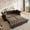 Brown, variant on LLappuil 84" Pull Out Sofa Bed Queen Size, Oversized Chesterfield Velvet Sofa with Flower Tufting, Loveseat Sofa Couch Convertible Sofa Bed for Living Room Brown