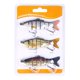 thumbnail image 1 of Juego de 3 anzuelos de simulación 3D con forma de pez realista para pescar en lagos y ríos para entusiastas de la pesca principiantes, 1 of 3
