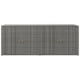 thumbnail image 2 of vidaXL Garden Storage Cabinet Grey 198x55.5x80 cm Poly Rattan, 2 of 5