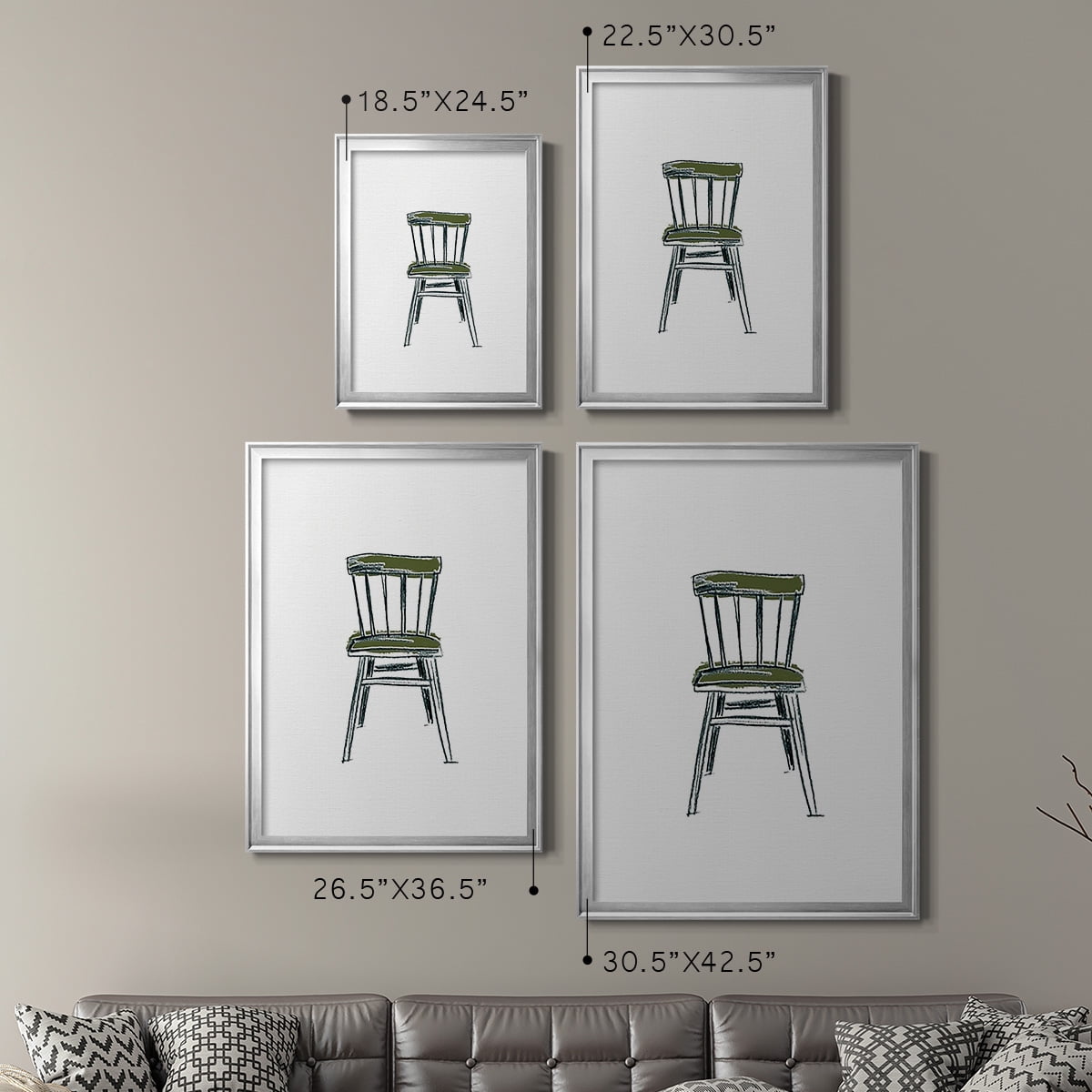 Take a Seat IV Premium Framed Print, in Gold, Black, or Silver - Ready to Hang