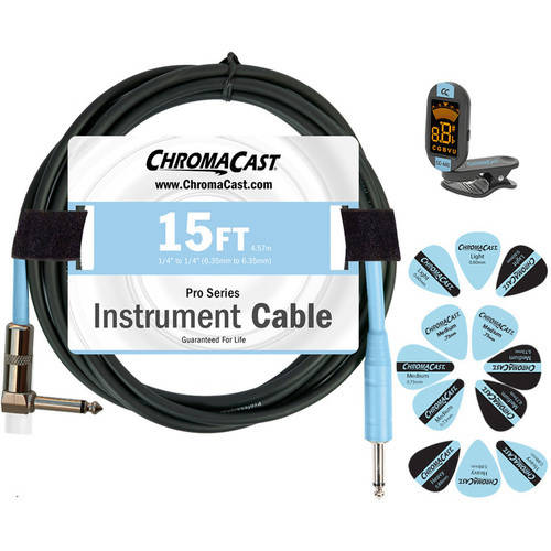 ChromaCast Guitar Accessory Pack Includes 15' StraightAngle