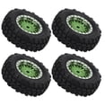 thumbnail image 4 of RC Car Wheels And Tires, Aluminum Alloy 1/16 RC Wheel Hub Set Strong Cushioning  For Flat Sports Cars Green, 4 of 8