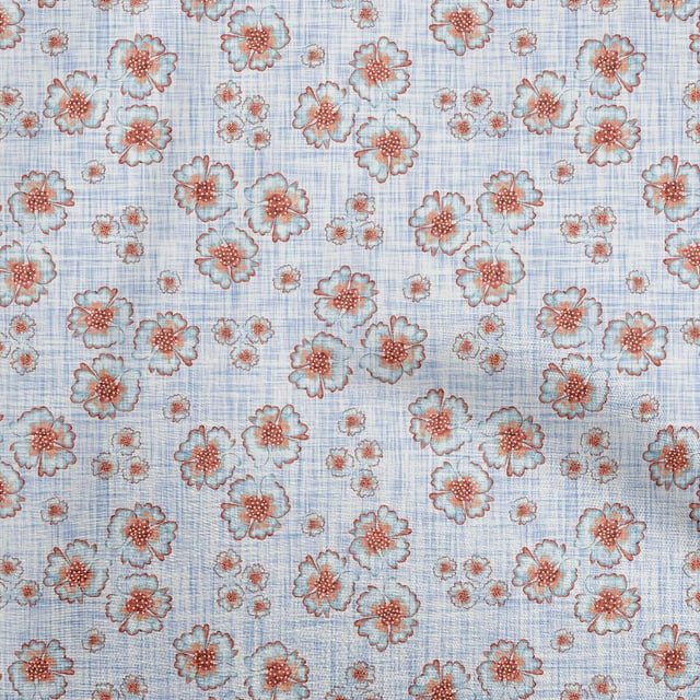 oneOone Viscose Jersey Orange Fabric Florals Sewing Craft Projects Fabric Prints By Yard 60 Inch Wide