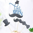 thumbnail image 2 of Milisten 31 Pcs Cake Toppers Little Man Hat Bow-knot Cake Picks Fruit Picks Birthday Party Dessert Toppers for Wedding Birthday Favors, 2 of 8