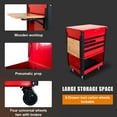 thumbnail image 6 of HPDMC 5-Drawer Rolling Tool Cart - Heavy Duty Mobile Tool Cabinet with Steel Workbench Top & Wooden Folding Side Table - 500 lbs Capacity Mechanic Tool Trolley with Locking Casters, 6 of 17