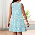 thumbnail image 5 of LTTVQM Easter Dresses for Girls 2026 Rabbit Egg Graphic Funny Sleeveless Sundresses Soft Round Neck Midi Dress Trendy A-Line Dresses Light Blue 3-4 Years, 5 of 5