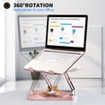 thumbnail image 4 of JUNWELL Adjustable Ergonomic Laptop Stand - 360° Rotating  Foldable  Portable Riser for MacBook and All Laptops Up to 16 Inches  Collaborative Work  Desk Space Saver  Comfortable Viewing, 4 of 7