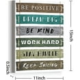 thumbnail image 4 of Be Positive Inspirational Quotes Wall Art Canvas, Rustic Positive Motivational Canvas Prints Framed Wall Art Ready to Hang for Home Bedroom Office Wall Decor 12"x 15", 4 of 5