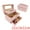 Pink, variant on Unique Bargains Women 3 Layer Jewelry Box PU Leather Jewelry Case Storage with Drawer Black