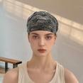 thumbnail image 4 of Unique Bargains Women's 1pc Fashion Lace Wide Headwrap 9.45"x7.87" Taupe, 4 of 5