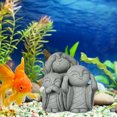 thumbnail image 3 of Estatua de acuario japonesa, estatua de piedra, decoración para pecera, figura de acuario, decoración de jardín japonés, decoración para pecera pequeña (verde grisáceo), 3 of 7