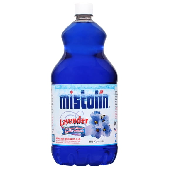 Mistolin Disinfectant, all-purpose cleaner, 64 oz bottle, lavender scent, best cleaner for bathrooms, floors and kitchens.