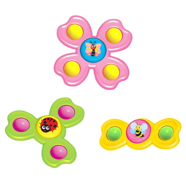 De Ventosa De Dibujos Animados, Juguete Giratorio Para Bebé, Juguete Giratorio Con Ventosa, Juguetes De Aprendizaje Temprano Para Bebé 3 Uds sonducket FN007362-01