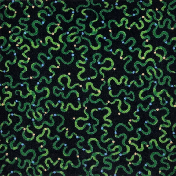 Joy Carpets 1769C-02 Kaleidoscope Serpentine Rectangle Whimsical Area Rugs 02 Green - 5 ft. 4 in. x 7 ft. 8 in.