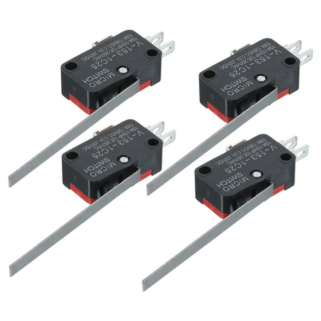 EeaseCA 4 PCS Limit Switches Waterproof Momentary Push Button Switch 2 Long Hinge Lever Micro Switches