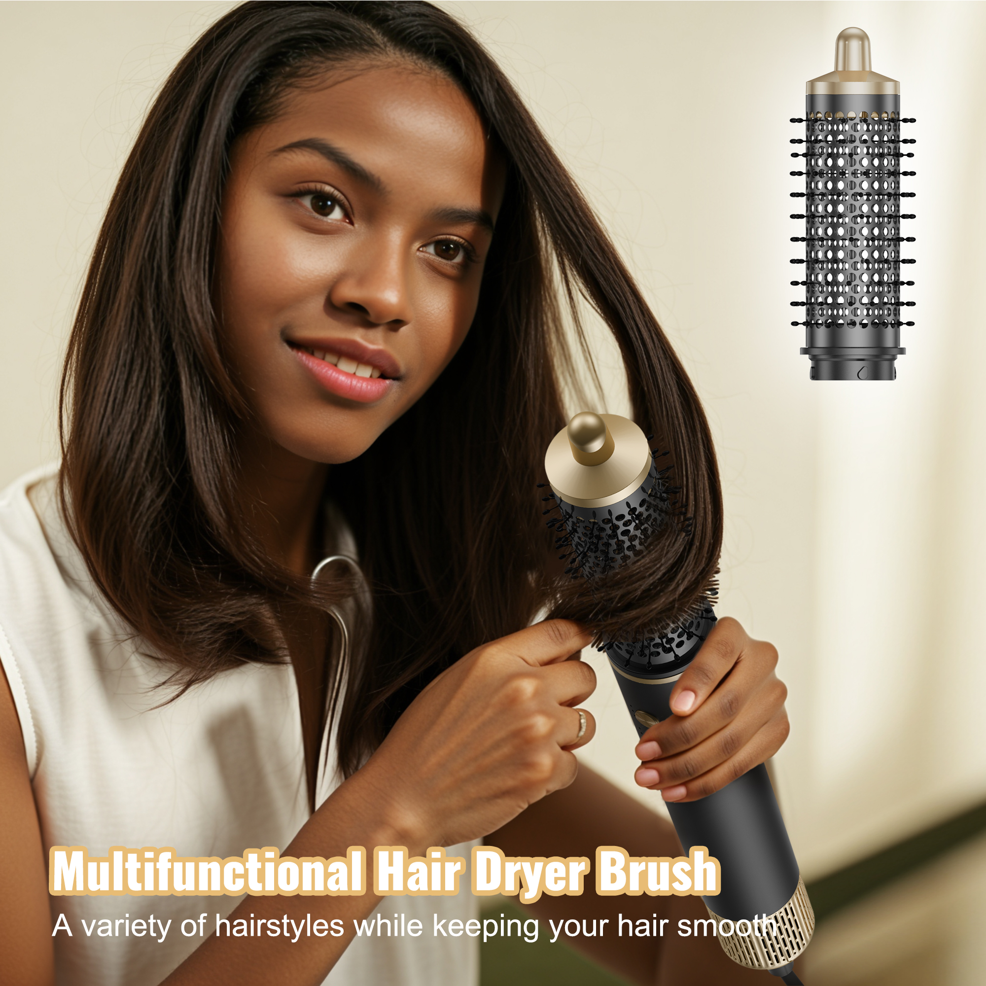 NEXPURE 6 in 1 Pro Ionic Blow Dryer Brush & Hair Styler with