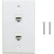 thumbnail image 1 of 1 Paquete de Placa de Pared Ethernet de 2 Puertos, Cat6 Hembra a Hembra Conector de Pared RJ45 Acoplador en LíNea Salida de Pared, Blanco, 1 of 5
