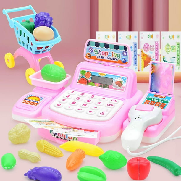 Children's Lighting And Sound Effects Supermarket Cash Register Toy Set